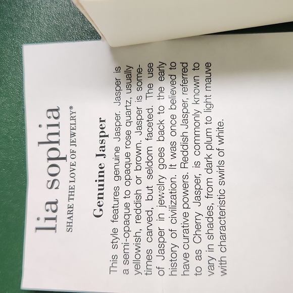 Lia Sophia Jasper Pendant Slide, NWT, Box, Paperwork - Picture 6 of 10